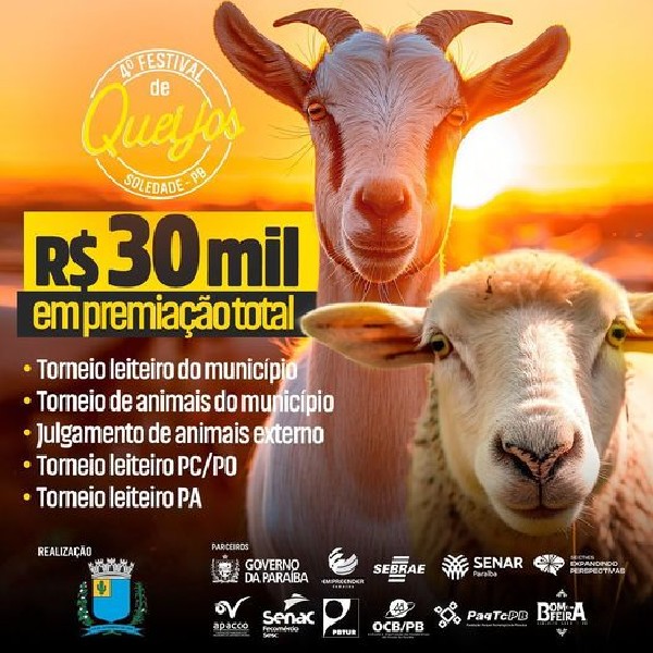 4° Festival de Queijos mais de 30 mil em prêmios