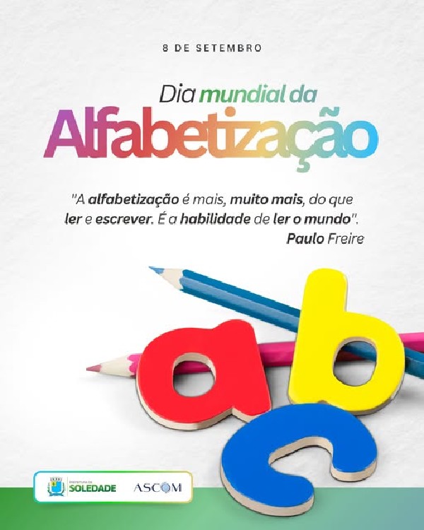8 de setembro, Dia Mundial da Alfabetização